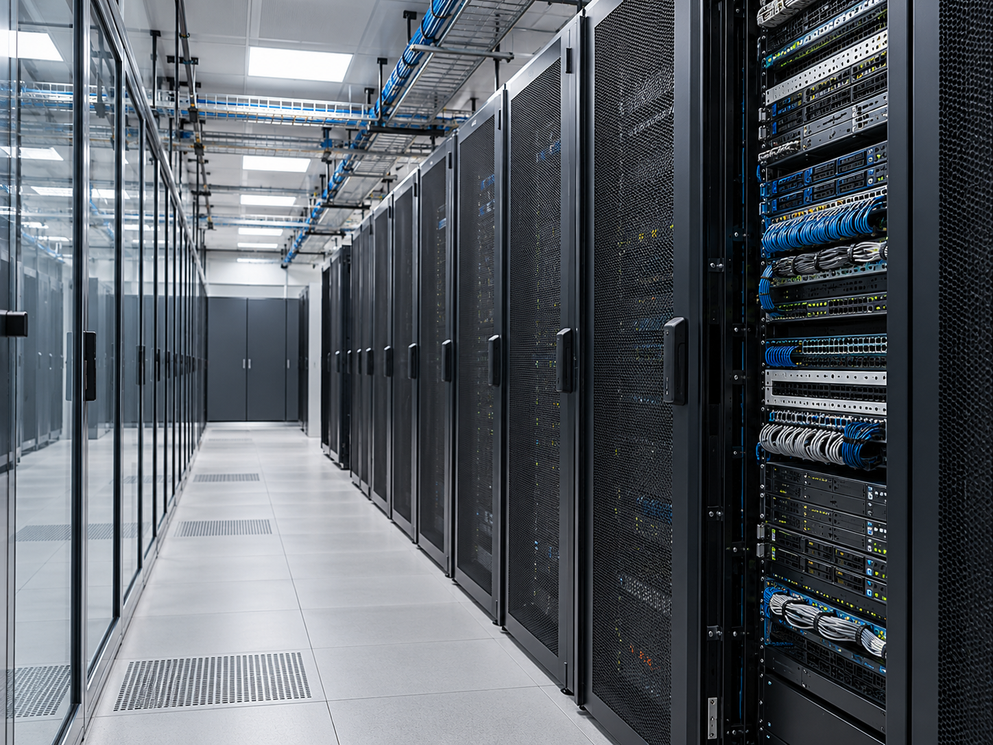 AI-generated illustration of data center infrastructure